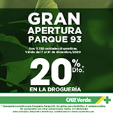 Droguería Cruz Verde parque 93 ciudad de Bogotá